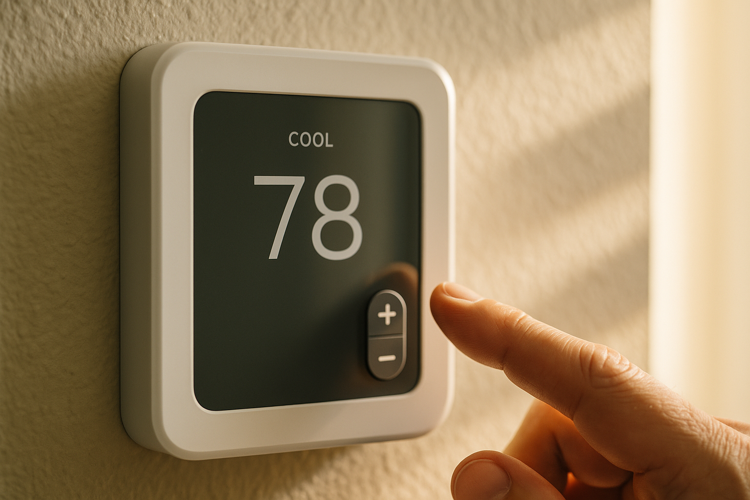 Thermostat showing temperature settings when AC is running 24 hrs in Florida home